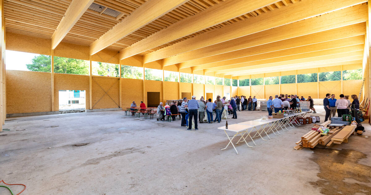 Firstfeier der Sporthalle in Moos am Bodensee © ©Christian Flemming