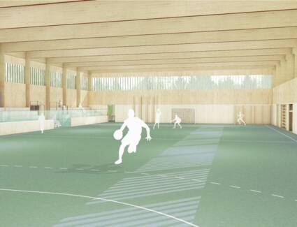 Die neue Halle von i+R in der Gemeinde Moos (D) ermöglicht allen Sportlern wetterunabhängig zeitgemäße Trainings- und Wettkampfbedingungen. © ©d’aloisio