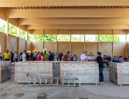 Firstfeier der Sporthalle in Moos am Bodensee © ©Christian Flemming