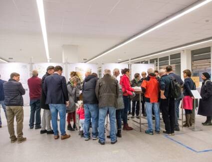Die Wettbewerbsentwürfe werden der Öffentlichkeit präsentiert. © ©Chris Danneffel