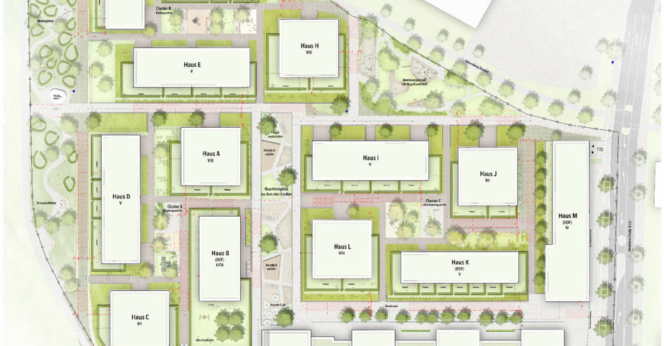 Vierlinden-Quartier-Lageplan